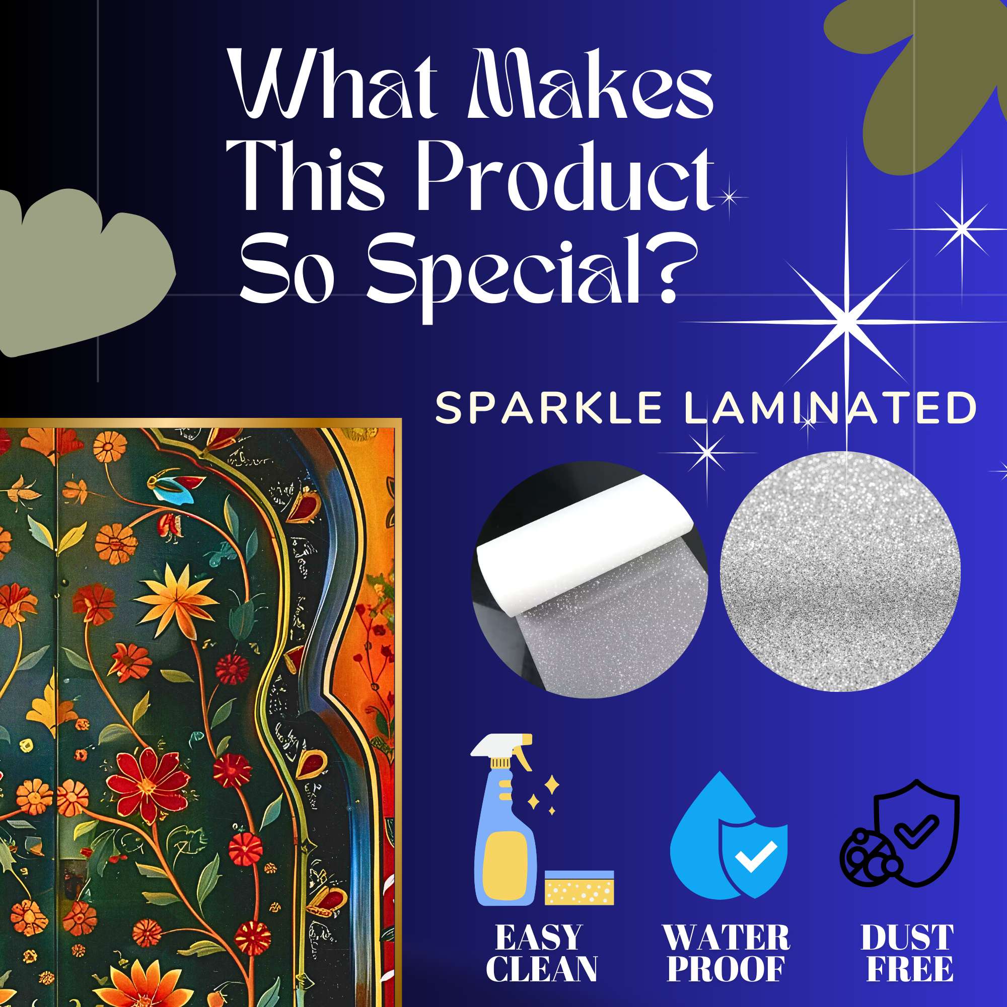 Set of Three large Wall Paintings for Wall Dacoration Golden Framed Wall Paintings for Living Room & Bedroom Wall Art for Home Decoration & Office Wall Décor (14x11 inch CH-LGD3-3) - Image 3